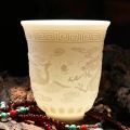 Chinese white porcelain cup goat fat jade personal cup Tea set ceramic host cup sample tea cup Kung Fu tea cup cup.