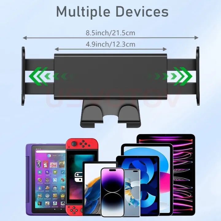 For%20Tesla%20Model%203/Y%20Back%20Seat%20Phone%20Holder%20with%202%20Hooks%20360%C2%B0%20Rotate%20Stand%20Auto%20Headrest%20Bracket%20Support%20For%20Tablet%20PC%20iPad%20Mini%20-%20Image%205