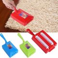 Carpet Table Brush Sweeper Sofa Carpet Debris Crumb Dirt Pet Hair Cleaner Roller Brush Household Home Cleaning Tools Random Color. 