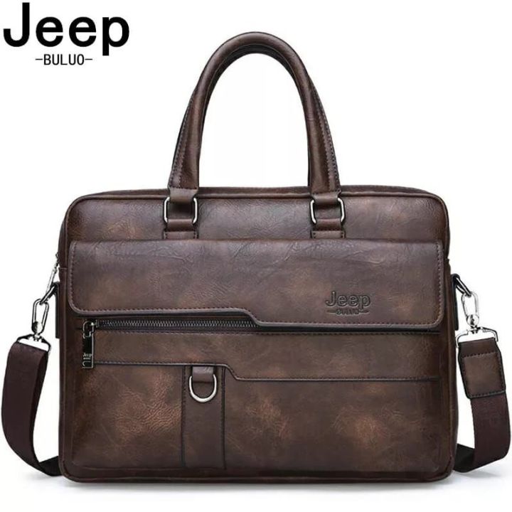 JEEP%20BULUO%20Laptop%20Handbag%20Hot%20Large%20Capacity%20Leather%20Briefcase%20Bags%20For%20Man%2013.3%20inches%20Laptop%20Work%20Travel%20Bag%20Brown%20&%20light%20Brown%20&%20Black%20-%20Image%203