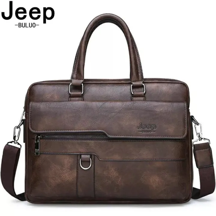 JEEP%20BULUO%20Laptop%20Handbag%20Hot%20Large%20Capacity%20Leather%20Briefcase%20Bags%20For%20Man%2013.3%20inches%20Laptop%20Work%20Travel%20Bag%20Brown%20&%20light%20Brown%20&%20Black%20-%20Image%203