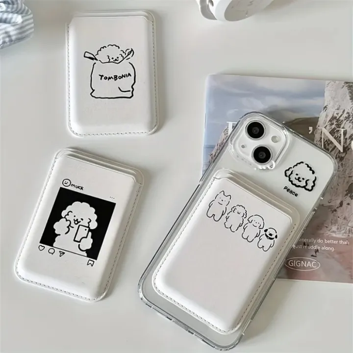 1pc%20Cute%20Dog%20Design%20Artificial%20Leather%20Magnetic%20Wallet%20Card%20Holder%20for%20iPhone%2017%2016%2015%2014%2013%2012%20Pro%20Max%20Card%20Slot%20Accessory%20-%20Image%202