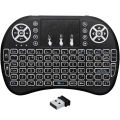 7 Colors i8 Keyboard Backlight English Russian Air Mouse Wireless Touchable Remote Control for Smart TV Box Desktop Touchpad PC. 