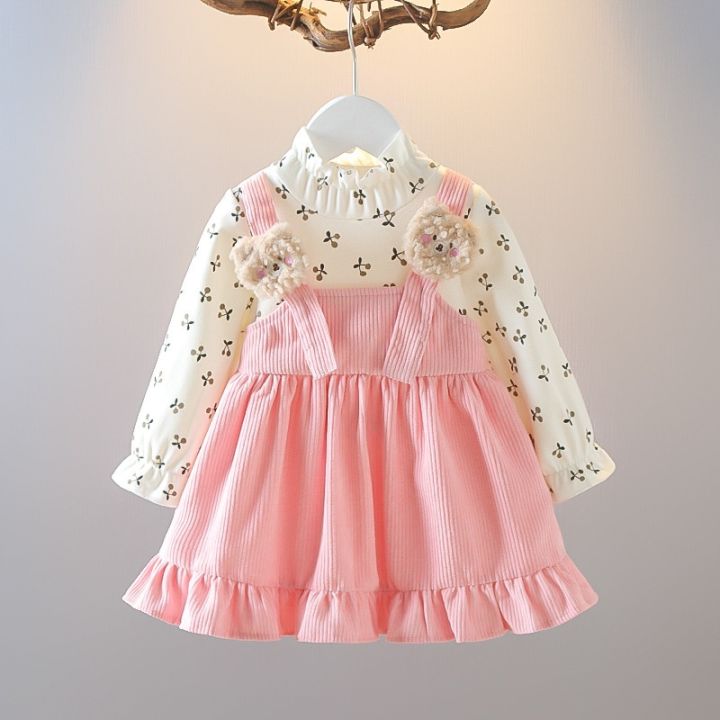 Kid%20Girl%20Long%20Sleeve%20Dress%20Floral%20Lovely%20Bear%20Corduroy%20Strap%20Style%20Dress%20Fashion%20Cute%20Photograph%20Outfit%20for%20Child%20Girl%201-6%20Years%20-%20Image%202