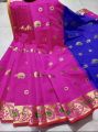 Baby Katan Shari - Child Katan - Baccader Katan Saree Sisuder Tat Shari - Special Occasion Share - Tangail Katan Share - Gift Saree - Paka Rong - Festival Sarees - Holud er Sharees - 9 Hat Sari. 