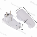 France Germany Plug Adapter 16A Male AC Outlets Rewireable Schuko Electeic Socket Euro Connector Ultra Thin Hidden Power Plug. 