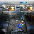 wireless game controller EasySMX 9110 rechargeable ergonomic design ergonomic size vibration function Turbo button computable with PC Nintendo switch Ps3 Android Steam very high quality game controller black color. 