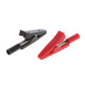 2Pcs Insulated Alligator Clip 2mm Battery Test Clip Banana Female Adapter Meter Test Multimeter Pen Cable Probes Crocodile Clip. 