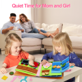 Montessori Quiet Books for Toddlers, Soft Activity Busy Book,Felt Cloth Book,Sensory Travel Toy with Learning Activities.
