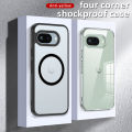 Matte & Clear Magnetic Wireless Charging Armor Magsafe Case For Google Pixel 9a Pixel9a Military Shockproof Phone Back Cover.