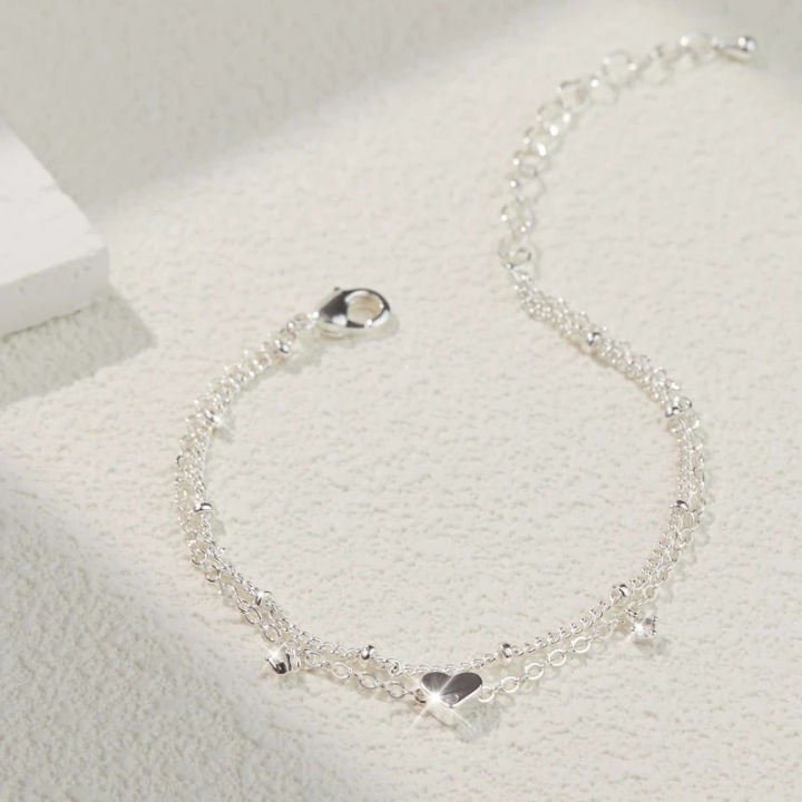 Dainty%20Layered%20Silver%20Anklet%20with%20Heart%20Charm%20-%20Elegant%20CZ%20Bracelet%20for%20Women,%20Waterproof%20&%20Trendy%20Gift%20-%20Image%204