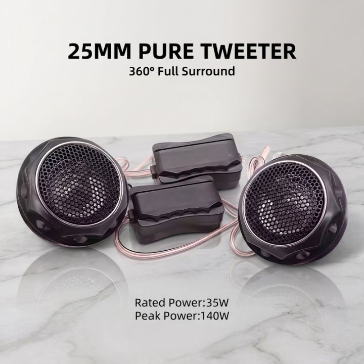 1 Pair T280 Universal Car Tweeter Speakers MAX 140W High-Power HIFI Sound Quality Music Stereo Loud High-Frequency Capacitor