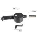 LMETJMA Hand BBQ Fan Outdoor BBQ Fan Air Blower For Barbecue Picnic Manual Crank Grill BBQ Fan Fire Bellows BBQ Tools KC0266. 