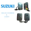 SUZUKI CHAMBER BOLAN RAVI SIDE VIEW MIRROR OEM LEFT AND RIGHT. 