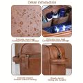 Men Business Travel Wash Toiletry Bag Waterproof PU Leather Bathroom Shaving Tools Organizer Bag Makeup Pouch Women Cosmetic Bag. 