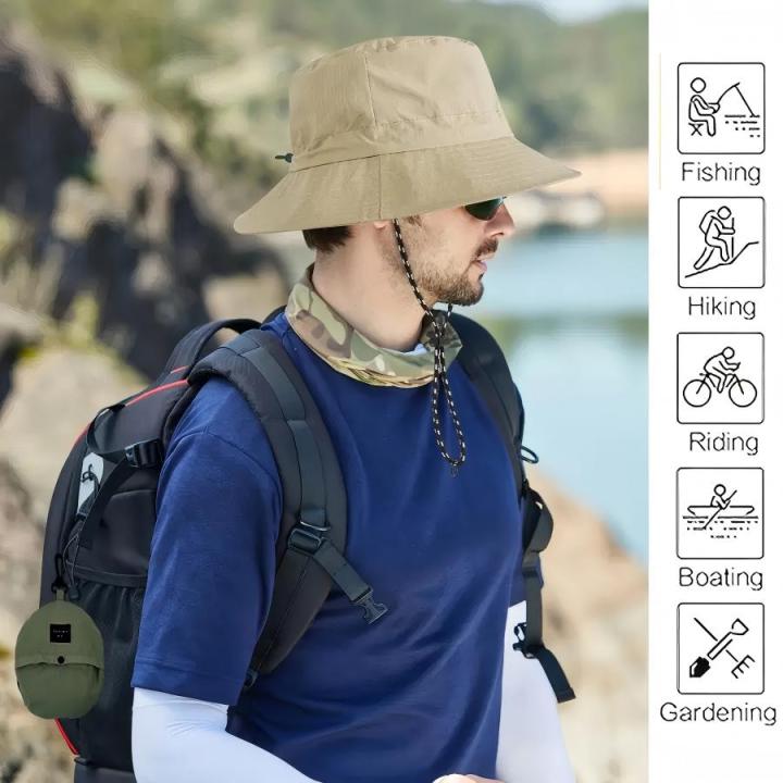 Summer%20Sun%20Protection%20Waterproof%20Fisherman%20hat%20Bucket%20Camping%20Hiking%20Mountaineering%20Cap%20With%20Storage%20Bag%20Anti-UV%20Sun%20-%20Image%203