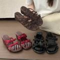 Wedge Heel Slip On With Feminine Bow Summer Sandals Slippers For Women 2788. 