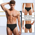 Men's Professional Full-seat Ballet Dance Belt for Adult Dance Cosplay Brief with Elastic Waistband and Double Layer Front.