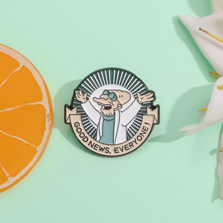 Anime Movie Character Enamel Pins Good News Everyone Creative Brooches Accessories Backpack Shirt Lapel Badge Jewelry for 