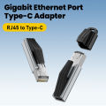 USB C to Ethernet Adapter 1000Mbps Gigabit USB C Female to RJ45 Male Network Converter For Macbook Pro/Air Laptops Switch Router.