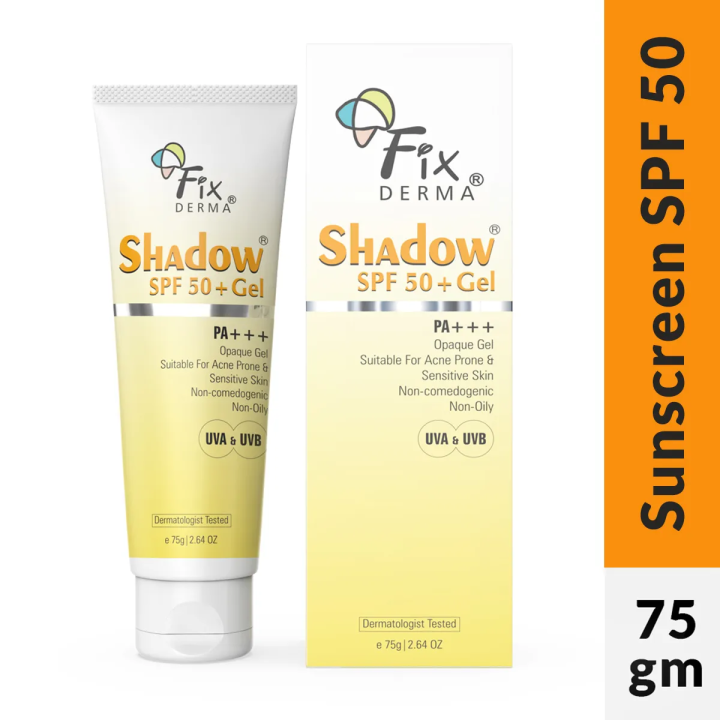 Fix%20Derma%20Shadow%20Sunscreen%20For%20Oily%20Skin%20SPF%2050+%20Gel%20%2075%20gm%20%7C%20Acne%20Prone%20-%20Image%202