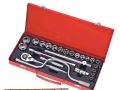Wrinch And Socket Set With Metallic Tool Box (24pcs). 