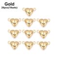EXPRESS DEALS HUB 10 Pair Magnetic Clasps Heart Shaped Magnet Converter Jewelry Clasps Locking Clasps for DIY Bracelet Necklace Jewelry Making Silver gold black. 