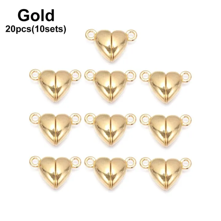 EXPRESS%20DEALS%20HUB%2010%20Pair%20Magnetic%20Clasps%20Heart%20Shaped%20Magnet%20Converter%20Jewelry%20Clasps%20Locking%20Clasps%20for%20DIY%20Bracelet%20Necklace%20Jewelry%20Making%20Silver%20gold%20black%20-%20Image%209