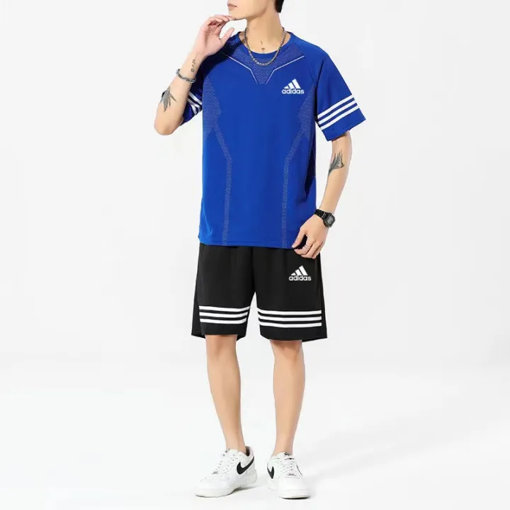 Whole%20set!!!%20breathable%20fabric%20for%20men%20Sports%20and%20Leisure%20short%20sleeve%20T-shirt%20shorts%20suit%20-%20Image%202