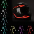 4-in-1 LED Cold Light Motorcycle Bike Helmet Strip EL Sticker Waterproof Warning Lights Motorcycle Night Riding Accessories. 