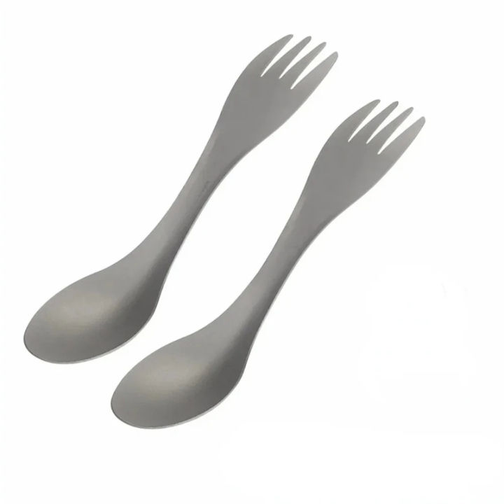 Titanium Spork 2-in-1 Spoon Ultralight Cookware Portable Fork Knife Outdoor Camping Picnic Travel Eco-Friendly Flatware