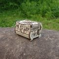 DIY 3D Treasure Box Wooden Puzzle Game Assembly   Building Block Jewelry Box. 