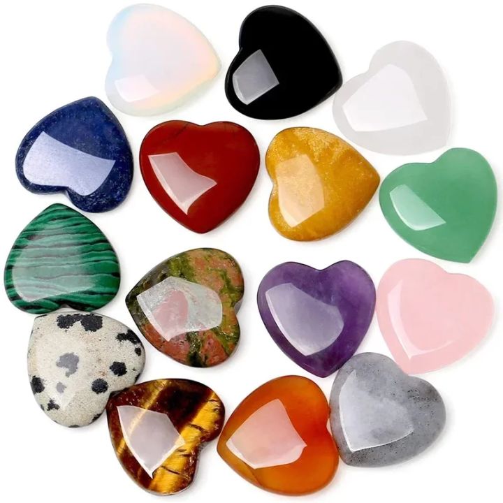 10/20/30PCS%20Heart%20Shape%20LOVE%2020MM%20Natural%20Crystal%20Amethyst%20Agate%20Irregular%20Mineral%20Healing%20Stone%20Gravel%20Specimen%20Home%20Decoration%20-%20Image%203