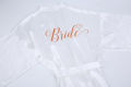 Champagne bathrobe bride satin-silk kimono women bridal party sister team mother shower sleepwear bridesmaid wedding short robes. 