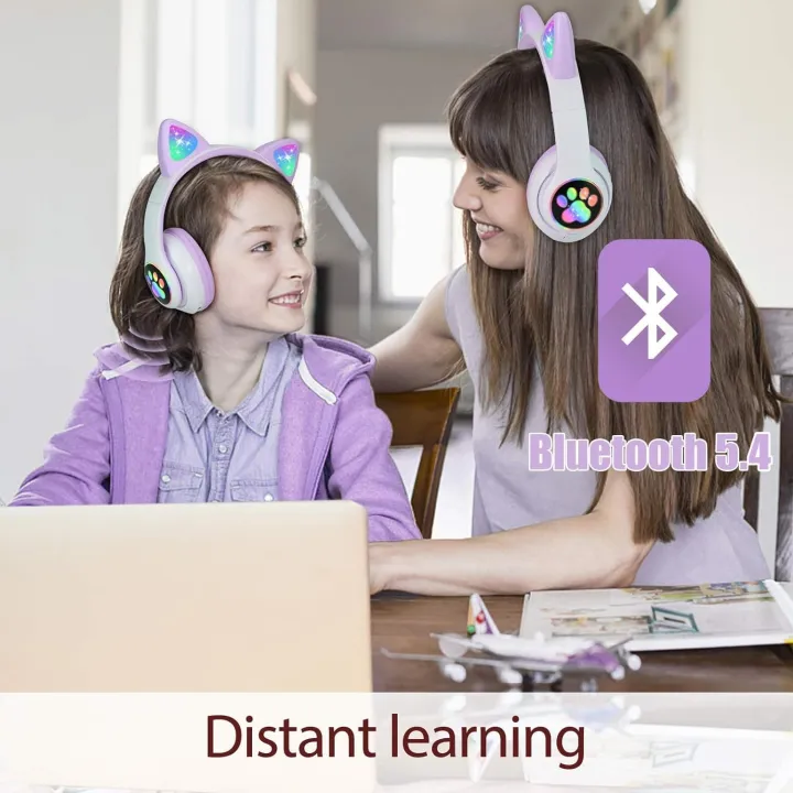 Cute%20Cat%20Ear%20Wireless%20Headphones%20with%20RGB%20Lights%20%E2%80%93%20Bluetooth%205.0%20Headband%20Headset%20with%20Mic%20for%20Kids%20&%20Teens%20(Phone%20&%20PC)%20-%20Image%205