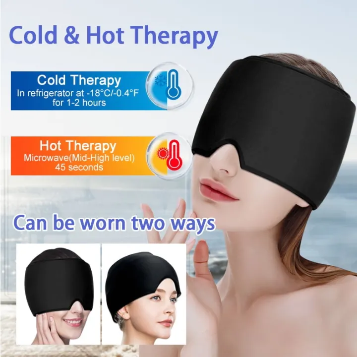 Gel Ice Headache Migraine Relief Hat Cold Compress Therapy Cap Ice Head ...