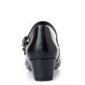 Black Pointed Toe Low Heel Pumps for Women – Slip-On Work Shoes, Comfortable Business Shoes for Office, Commute & Casual Wear. 