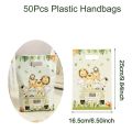 10/20/50pcs Jungle Animals Bag Candy Biscuit Packing Bags, Safari Animals Bag for Guest Birthday Supplies.