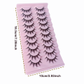 10 Pairs Manga Anime Lashes Natural Look False Eyelashes ,Korean Japanese Asian Lashes Cosplay Fake Eyelashes,manga lashes. 