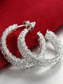 Popular fine 925 Sterling Silver charms stud Earrings for Women Creativity Christmas s Street all-match party Jewelry. 
