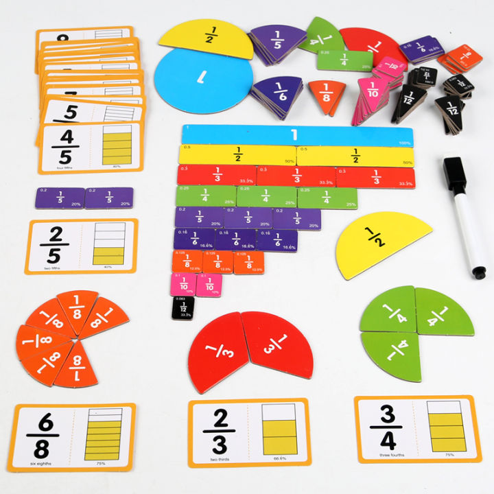 Wooden%20Math%20Fraction%20Learning%20Set%20With%20Card%20Fraction%20Decomposition%20Plate%20Montessori%20Teaching%20Aid%20Children%20Educational%20Math%20Toys%20-%20Image%202