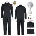 Jujutsu JJK High School Gojo Satoru Cosplay Costume Uniform for Men Women Shirt Pants Wig Halloween Uniform Full Sets. 