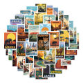 68Pcs World Famous City Stickers Architecture Travel Scenery DIY Graffiti Decal for Phone Luggage Laptop Scrapbook Decals. 