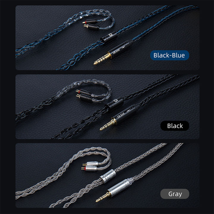 KBEAR%20ST12%20IEM%20Cable%208%20Core%20Silver-Plated%20Upgraded%20Cable%20With%203.5/4.4mm%20Plug%20Optional%202PIN/QDC/MMCX%20For%20KZ%20Earphone%20HIFI%20Headset%20-%20Image%206