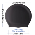 Adult Extra Large Silicone Swimming Cap with Long Hair And Dirty Braids Inclusive Soft Comfortable Swim Cap for All Genders. 