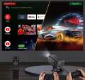 HY320 Mini Andorid Portable Projector with Gaming Console 2 in 1 Gaming Projector 1080P Smart Projector FHD 4K Supported with WiFi 6, Home Theater Outdoor Video Projector. 