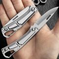Pocket Folding Fruit Knife, Stainless Steel Outdoor Knife with Non-slip Handle for Kitchen Accessories. 