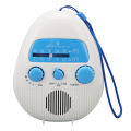 AM FM Shower Radio Waterproof Portable ABS Bathroom Radio Built in Speaker Battery Operated Shower Radio. 