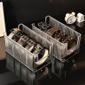 Belt Storage Box Household Compartment Organizer Tie Display Rack Transparent Desktop Storage Case for Mens Belt and Accessories. 