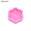 Peony Rose Closet Plaster Aromatherapy Pendant Silicone Mould Flower Car Rearview Mirror Decoration Pendant Drip Molds.